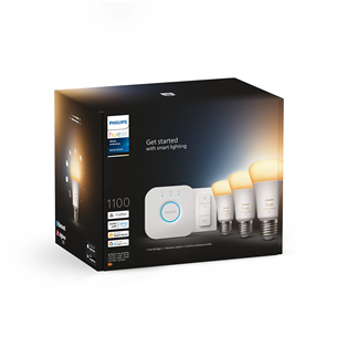 Philips Hue White Ambiance E27, 3 pc, dimmer - Smart Lights Starter Pack Item - 929002468403