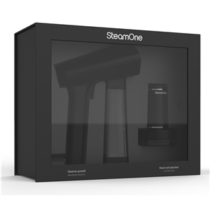 Nešiojamasis garintuvas + pūkų rinkiklis SteamOne, juoda Prekė - SN200B+RP10B