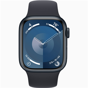 Apple Watch Series 9 GPS + Cellular, 41 мм, Sport Band, S/M, черный - Смарт-часы Товар - MRHR3ET/A