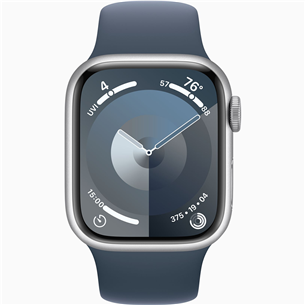Išmanusis laikrodis Apple Watch Series 9 GPS + Cellular, 41 mm, Sport Band, S/M, silver/storm blue Prekė - MRHV3ET/A