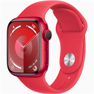 Apple Watch Series 9 GPS + Cellular, 41 мм, Sport Band, S/M, красный - Смарт-часы Товар - MRY63ET/A MRY63ET/A