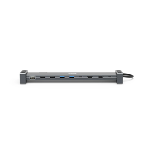 Hama Connect2Office Basic, USB-C Hub, 9 портов, 100 Вт, серый - Док-станция для ноутбука Товар - 00200145