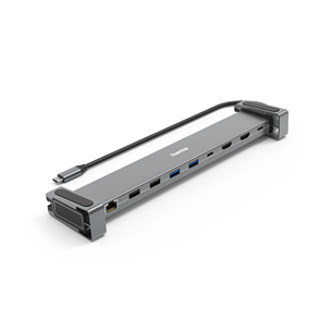 Hama Connect2Office Basic, USB-C Hub, 9 портов, 100 Вт, серый - Док-станция для ноутбука Товар - 00200145