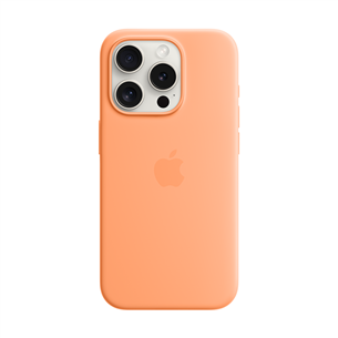 Apple Silicone Case with Magsafe, iPhone 15 Pro, оранжевый - Чехол Товар - MT1H3ZM/A MT1H3ZM/A