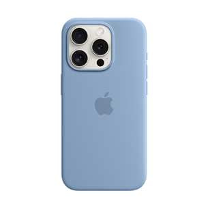 Apple Silicone Case with Magsafe, iPhone 15 Pro, голубой - Чехол Товар - MT1L3ZM/A MT1L3ZM/A