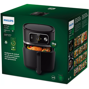 Gruzdintuvė Philips 7000 XXL Airfryer Combi Connected, 8,3 L, 2200 W, black