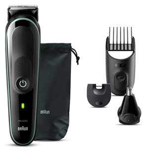 Braun Series 3, Wet & Dry, 8 в 1, черный/зеленый - Мультитриммеp Товар - MGK3441