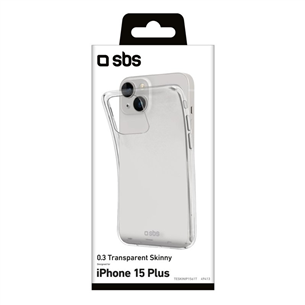 Dėklas SBS Skinny cover, iPhone 15 Plus, transparent Prekė - TESKINIP1567T