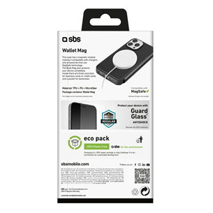 SBS Wallet Mag Case, iPhone 15 Pro, черный - Чехол для смартфона Товар - TEBKMAGSFIP1561PK