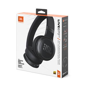 Belaidės ausinės JBL Live 670NC, adaptive noise-cancelling, black Prekė - JBLLIVE670NCBLK