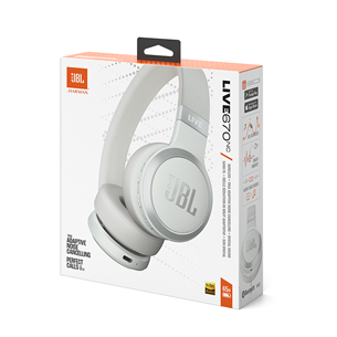 JBL Live 670NC, адаптивное шумоподавление, белый - Накладные беспроводные наушники Товар - JBLLIVE670NCWHT