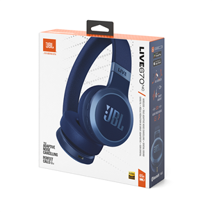 JBL Live 670NC, адаптивное шумоподавление, синий - Накладные беспроводные наушники Товар - JBLLIVE670NCBLU