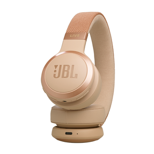 Ausinės JBL Live 670NC, adaptive noise-cancelling, sand, belaidės Prekė - JBLLIVE670NCSAT