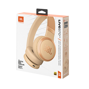 Ausinės JBL Live 670NC, adaptive noise-cancelling, sand, belaidės Prekė - JBLLIVE670NCSAT