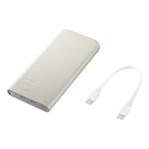 Samsung Battery Pack, 10 000 мАч, 25 Вт, 2x USB-C, бежевый - Внешний аккумулятор Товар - EB-P3400XUEGEU