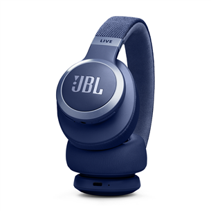 Ausinės JBL Live 770NC, adaptive noise-cancelling, blue, belaidės Prekė - JBLLIVE770NCBLU