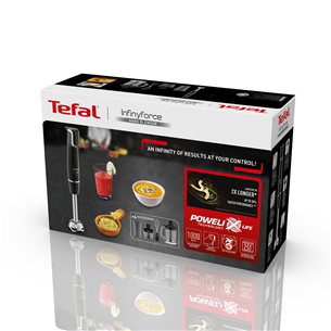 Trintuvas Tefal Infiny Force, 1000 W, black - Hand blender + XL Chopper blender accessory Prekė - HB94L830