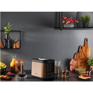 Tefal Coppertinto, 850 W, black/copper - Toaster Item - TT430G10