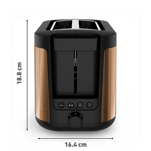 Tefal Coppertinto, 850 W, black/copper - Toaster Item - TT430G10