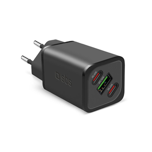 SBS GaN charger with Power Delivery, 65 W, black - Charging adapter Item - TETRGANUSB2C65W TETRGANUSB2C65W