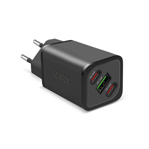 SBS GaN Charger with Power Delivery, 140 W, black - Power adapter Item - TETRGANUSB2CPD140W TETRGANUSB2CPD140W