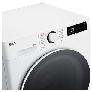 LG, 10 kg / 6 kg, depth 55 cm, 1400 rpm - Washer-Dryer Combo Item - F4DR510S0W.ABWQPMR