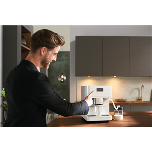 Miele CM 6160 MilkPerfection, baltas - Kavos aparatas