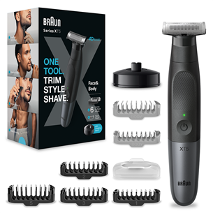 Kūno ir barzdos skustuvas Braun, Face & body, black Prekė - XT5300 XT5300