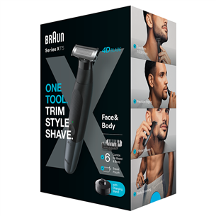 Kūno ir barzdos skustuvas Braun, Face & body, black Prekė - XT5300