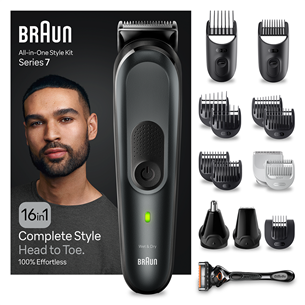 Barzdaskutė Braun Series 7, 16-in-1, black Prekė - MGK7470 MGK7470