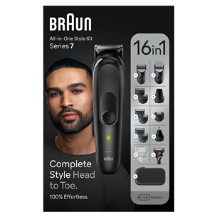 Barzdaskutė Braun Series 7, 16-in-1, black Prekė - MGK7470