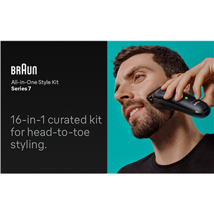 Barzdaskutė Braun Series 7, 16-in-1, black Prekė - MGK7470