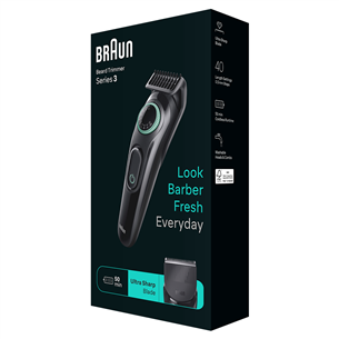 Barzdaskutė Braun Series 3 Beard Trimmer, black Prekė - BT3421