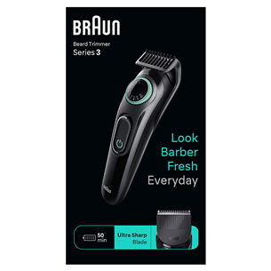 Barzdaskutė Braun Series 3 Beard Trimmer, black Prekė - BT3421