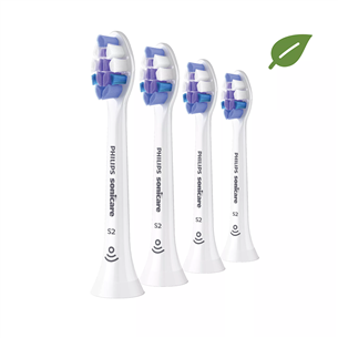 Dantų šepetėlių antgaliai Philips Sonicare S2 Sensitive, 4 vnt, white Prekė - HX6054/10 HX6054/10
