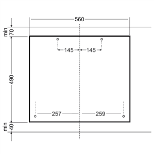 Hansa, width 59 cm, black - Built-in gas hob Item - BHKS630540