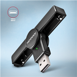AXAGON Item - CRE-SMPA, USB-A, black - ID kortelių skaitytuvas