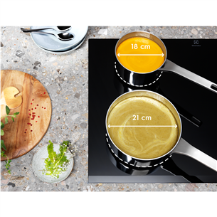 Electrolux, EcoTimer, width 59 cm, frameless, white - Built-in Induction Hob Item - EIV63440BW