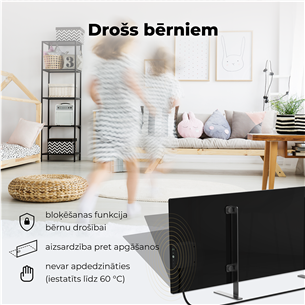 Šildytuvas Aeno, 700+ W, black Prekė - AGH0005S