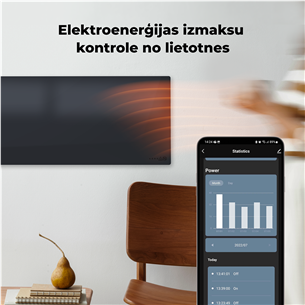Šildytuvas Aeno, 700+ W, black Prekė - AGH0005S