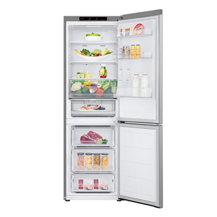 LG, NoFrost, 344 L, 186 cm, sidabrinis - Šaldytuvas Prekė - GBV3100CPY.APYQEUR