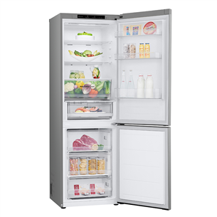 LG, NoFrost, 344 L, 186 cm, sidabrinis - Šaldytuvas Prekė - GBV3100CPY.APYQEUR