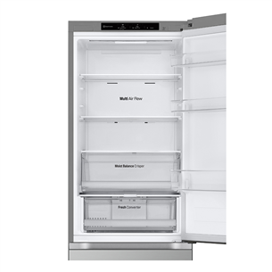 LG, NoFrost, 344 L, 186 cm, sidabrinis - Šaldytuvas Prekė - GBV3100CPY.APYQEUR