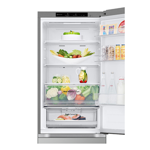 LG, NoFrost, 344 L, 186 cm, sidabrinis - Šaldytuvas Prekė - GBV3100CPY.APYQEUR