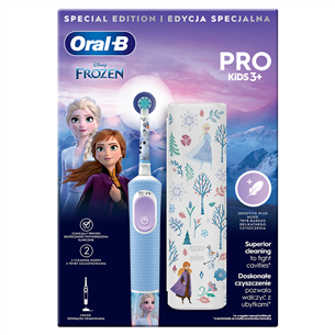 Braun Oral-B Vitality PRO Kids, Frozen - Elektrinis dantų šepetėlis + nešiojimo dėklas Prekė - D103FROZEN.TC
