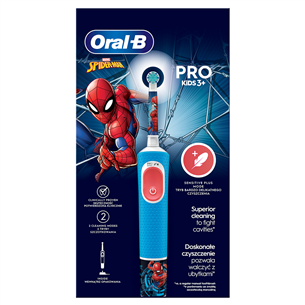Braun Oral-B Vitality PRO Kids, Spiderman - Elektrinis dantų šepetėlis Prekė - D103SPIDERMAN