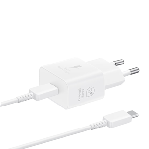 Samsung, USB-C, 25 Вт, белый - Адаптер питания и кабель USB-C Товар - EP-T2510XWEGEU EP-T2510XWEGEU