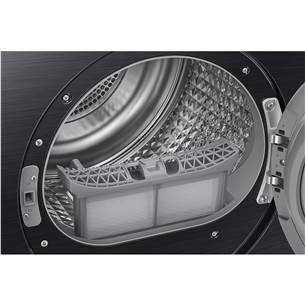 Samsung BeSpoke AI, 9 kg, depth 60 cm, black - Clothes Dryer Item - DV90BB7445GBS7