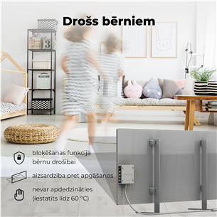 Šildytuvas Aeno, 700+ W, black Prekė - AGH0005S