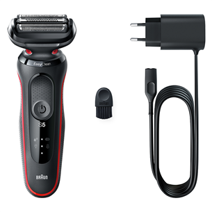 Braun Series 5, Wet & Dry, black/red - Barzdaskutė Prekė - 51-R1000S